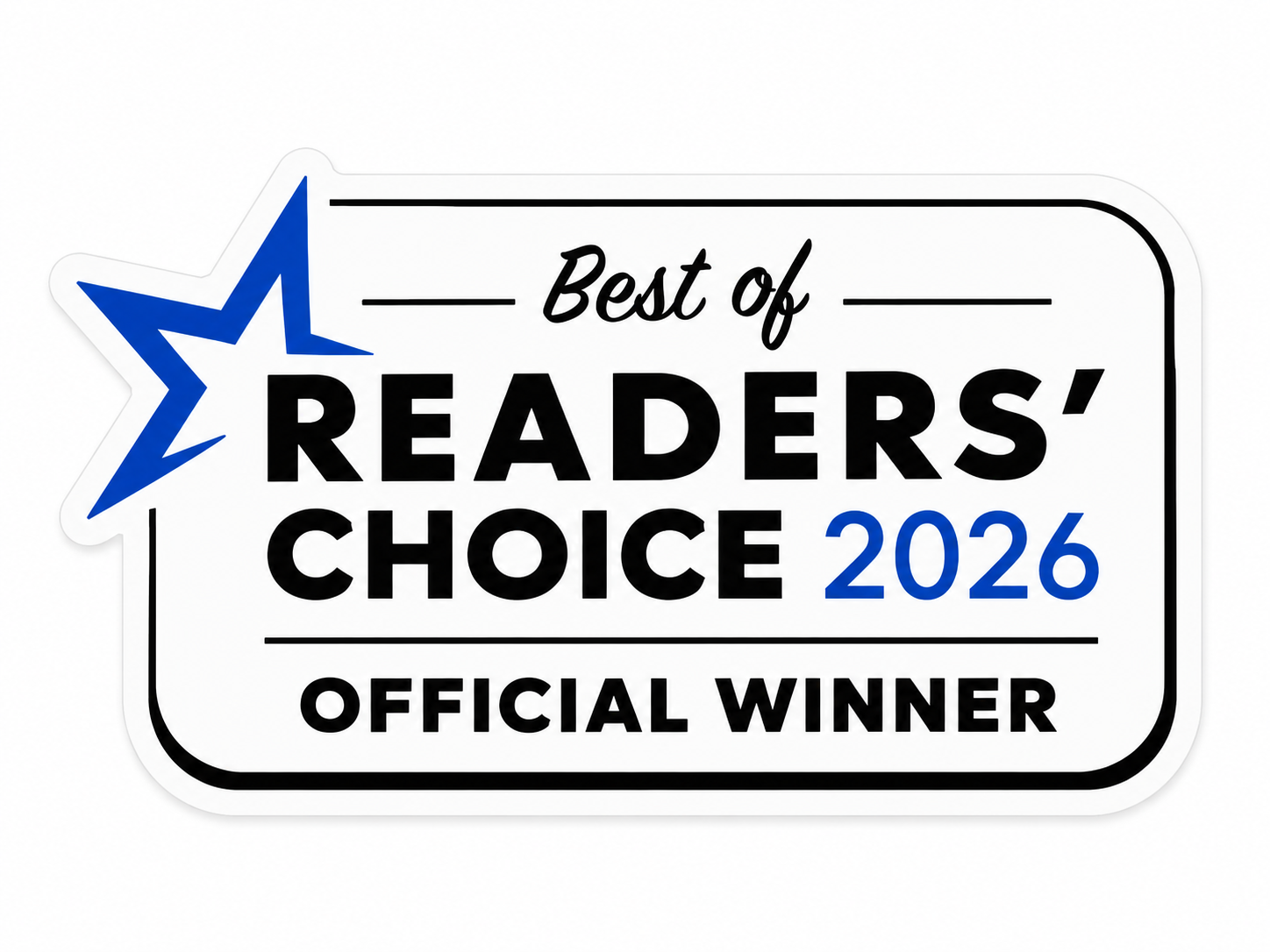 Official Readers' Choice Winner Package - Display Ad, Plaque & Decals Included