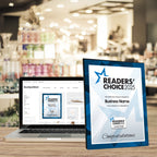 Official Readers' Choice Winner Plaque + Digital Certificate (PDF)